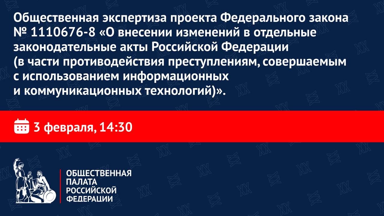 В ОП РФ пройдет общественная экспертиза законопроекта о киберпреступлениях